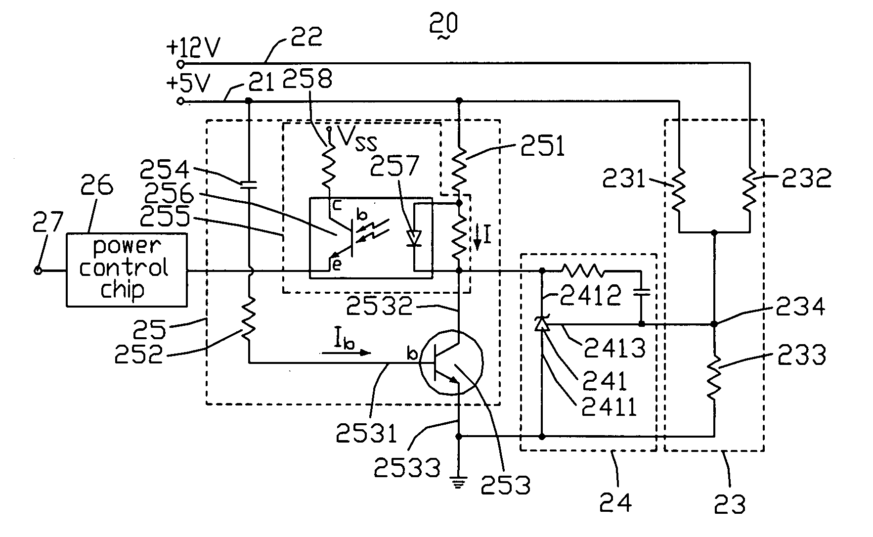 Switching power supply circuit having soft start circuit