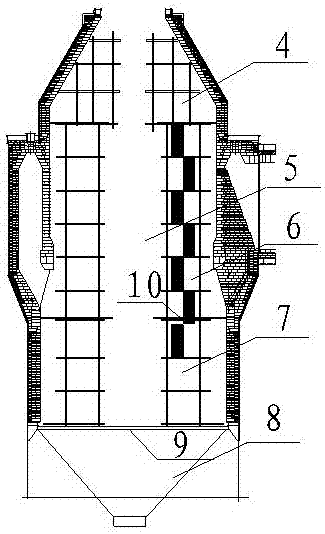 Dry quenching shaft lining quick overhaul construction method