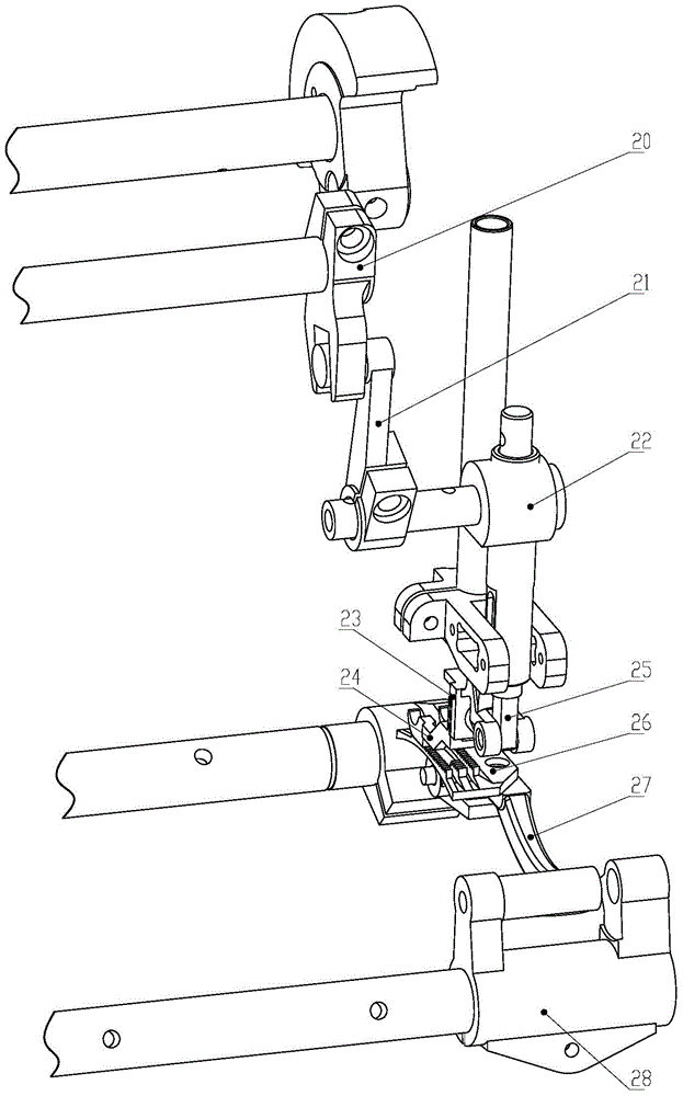 Upper and lower synchronous feeding mechanism and feeding method of thin material lockstitch sewing machine