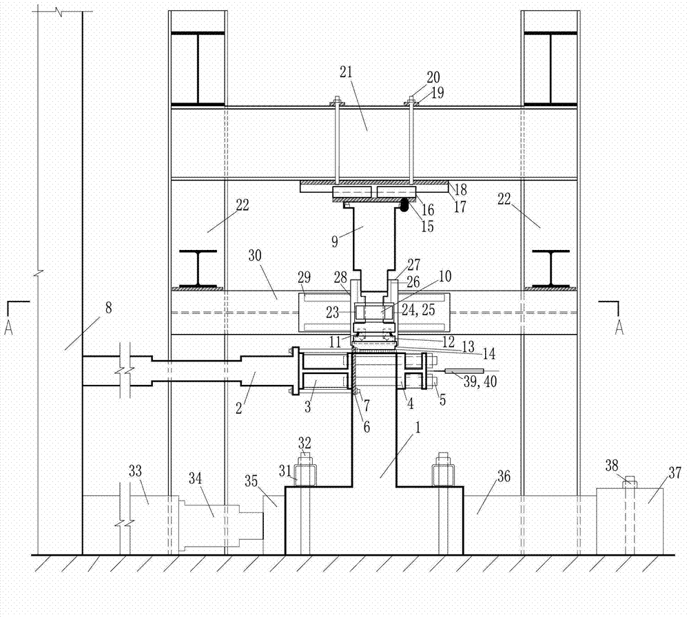 Component combined torsion experimental device and method