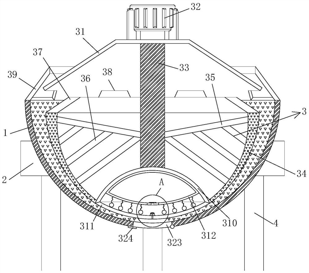 Grinding device for food processing