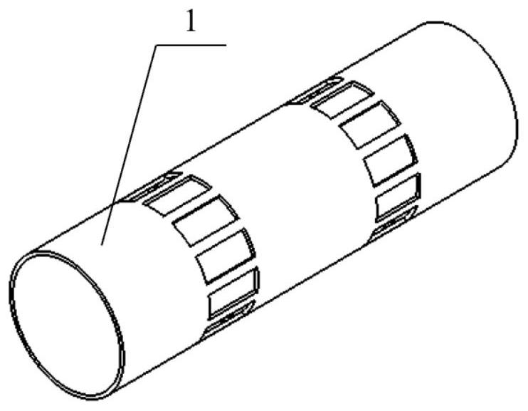 Combined cylinder sleeve of opposed piston two-stroke engine