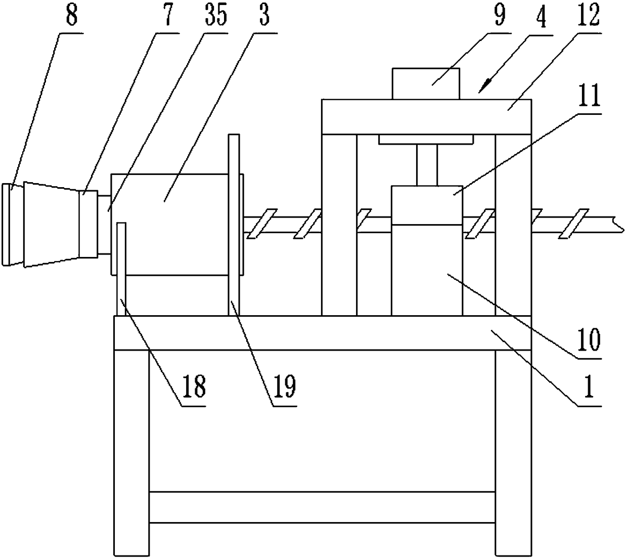 Threaded block disassembling device