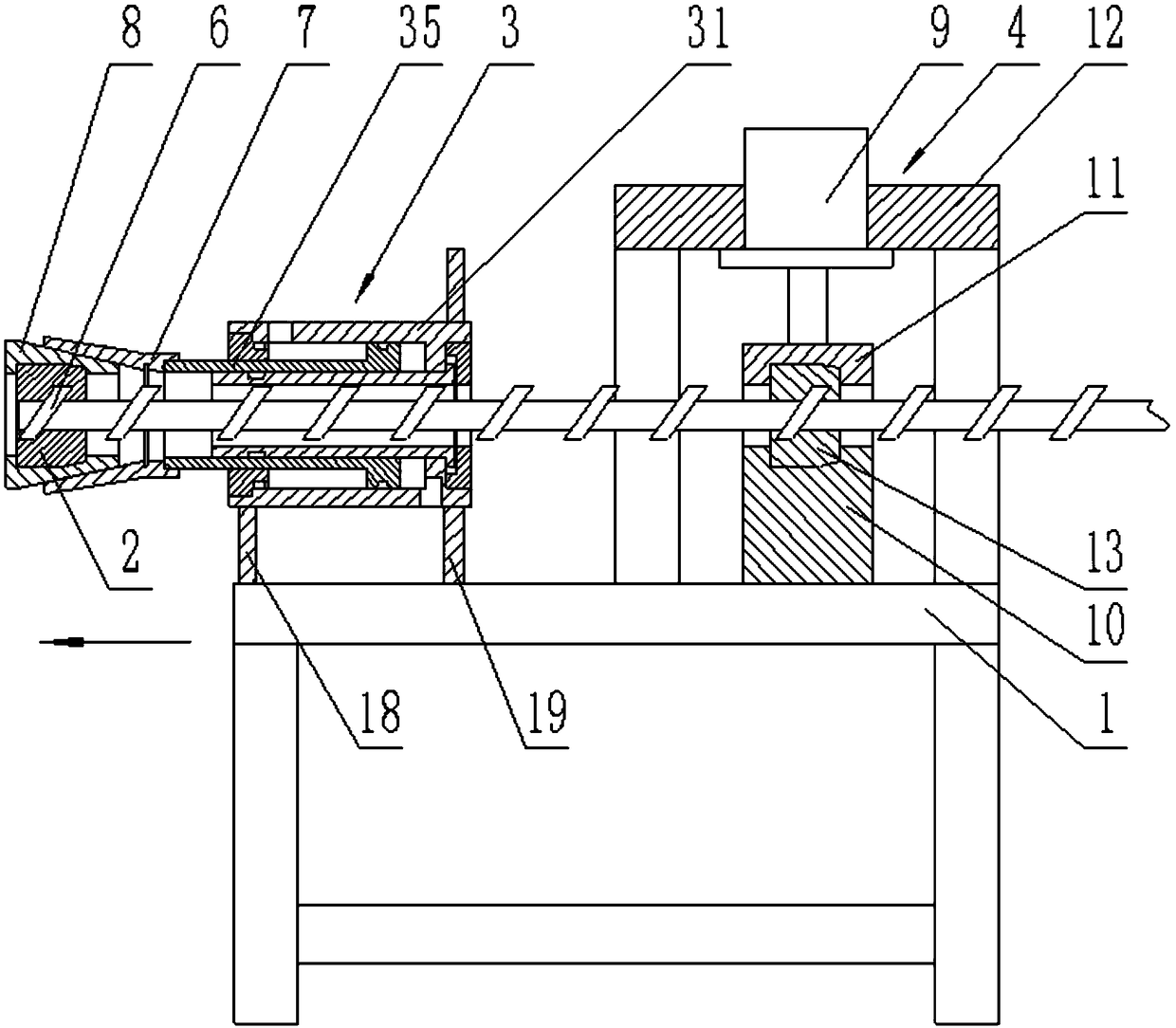 Threaded block disassembling device