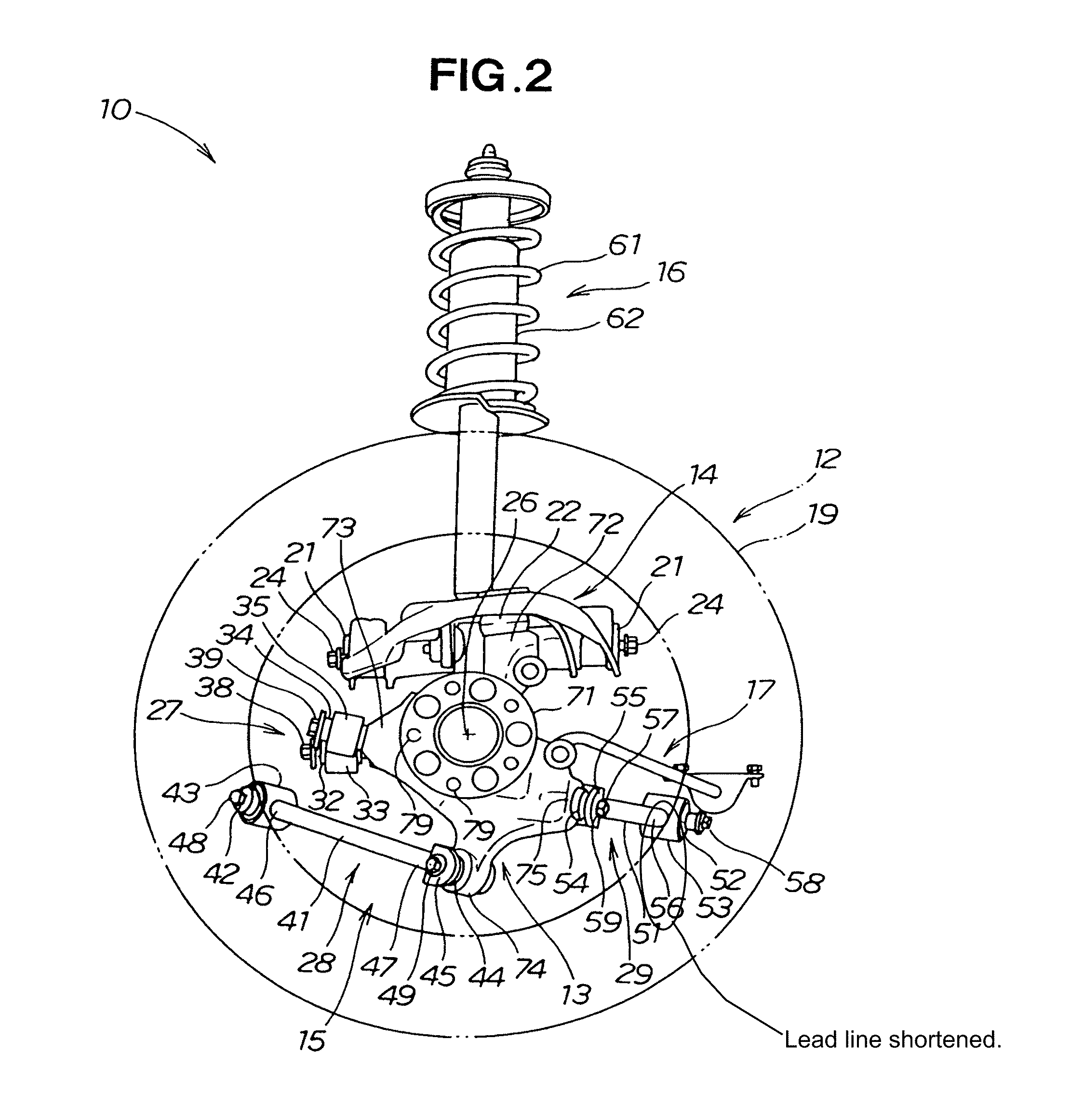 Vehicular suspension device