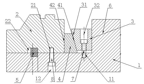 Die insert fixing structure