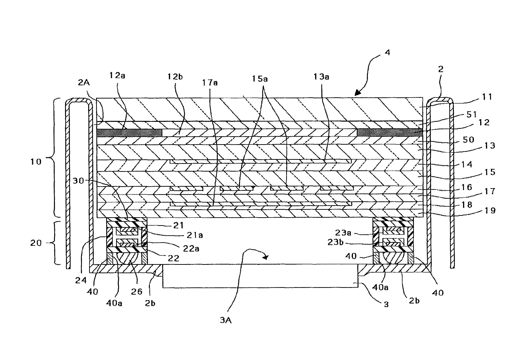 Mount structure of touch input device having pressure sensitive sensor