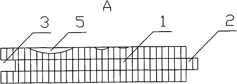 Production method of bamboo floor with wood line strips, annual ring lines, branch scar lines and colours on upper surface