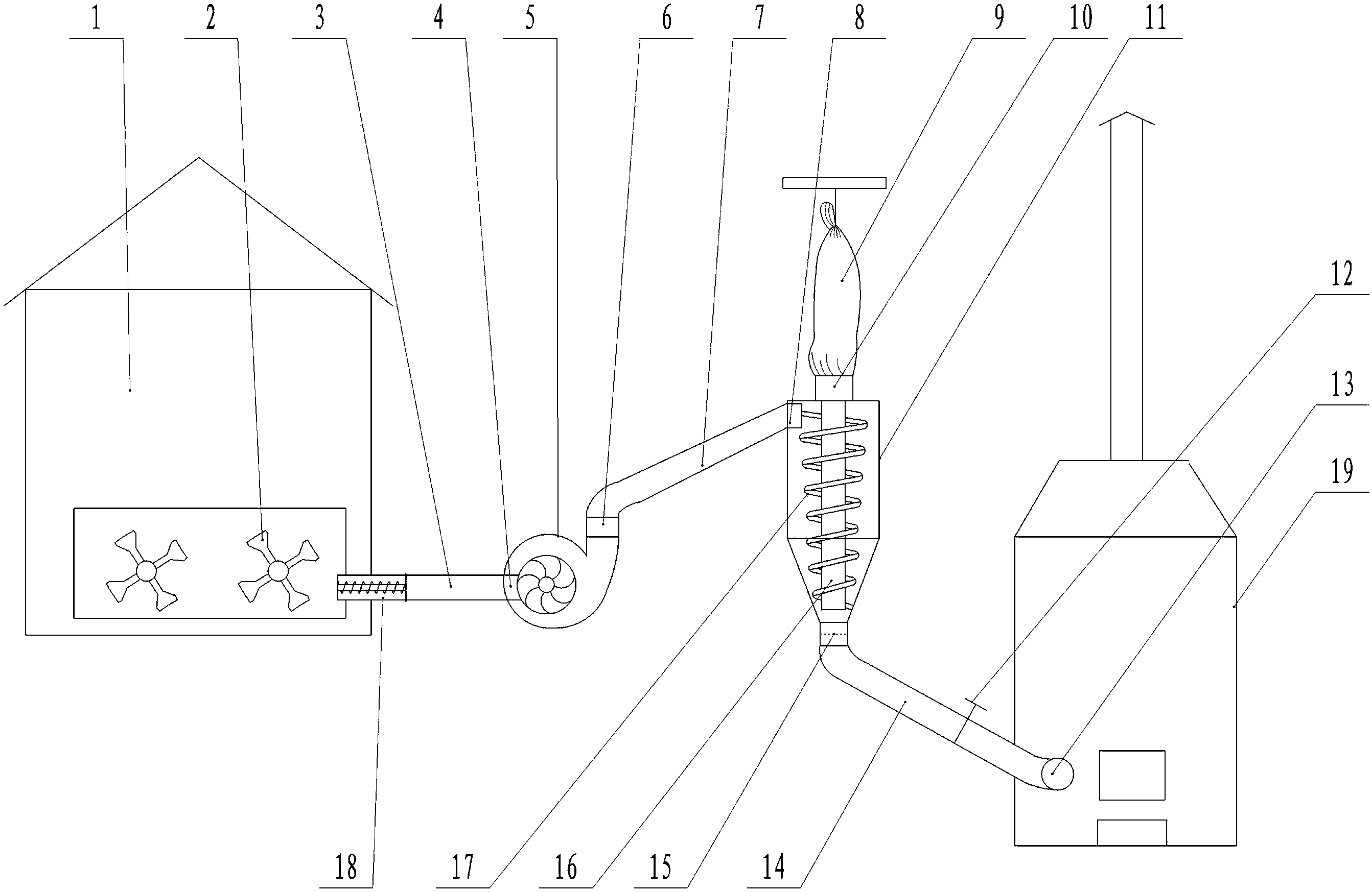 Fuel conveying device for combustible slag dust boiler