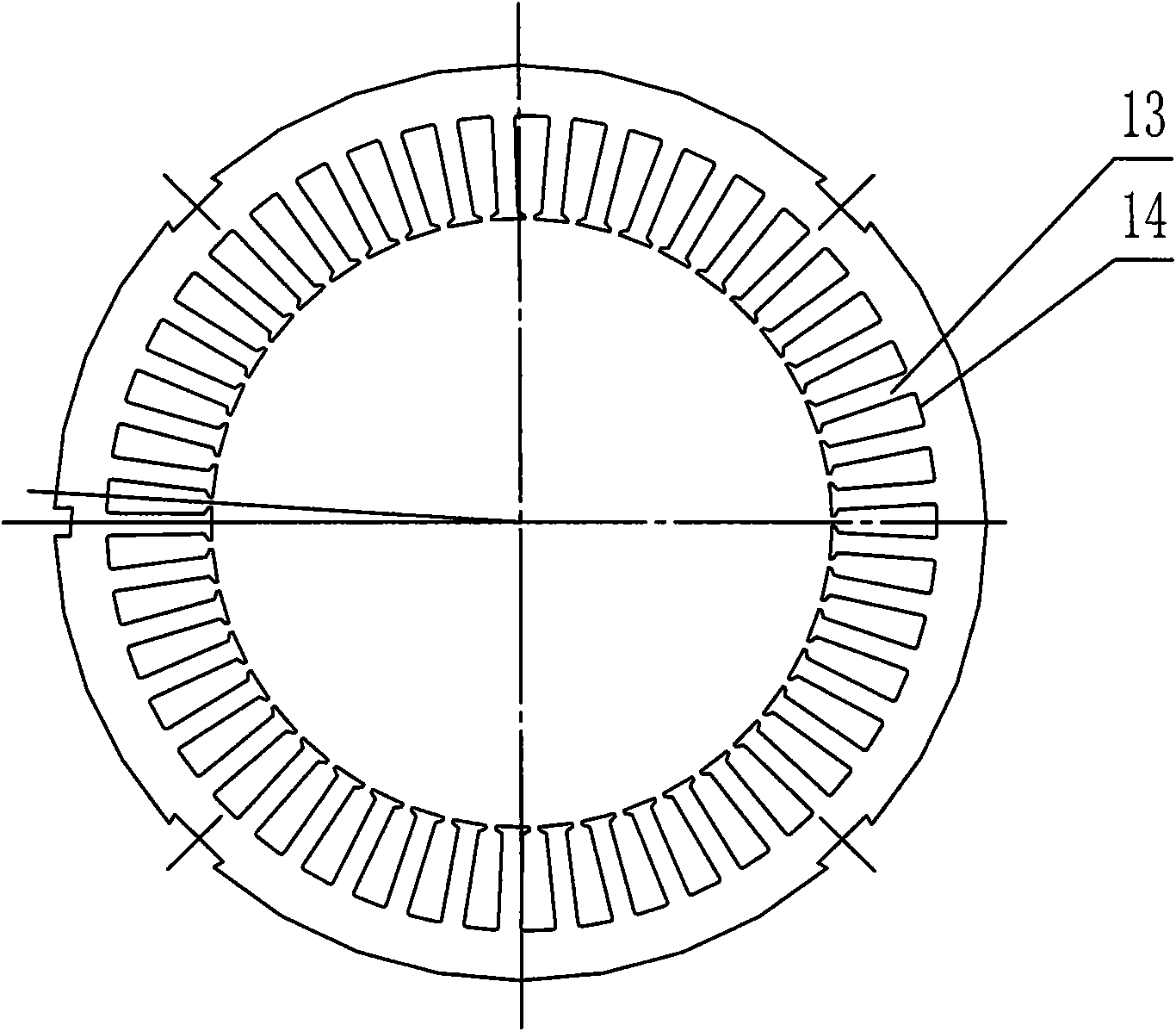 Three-phase water-cooling permanent magnet synchronous motor