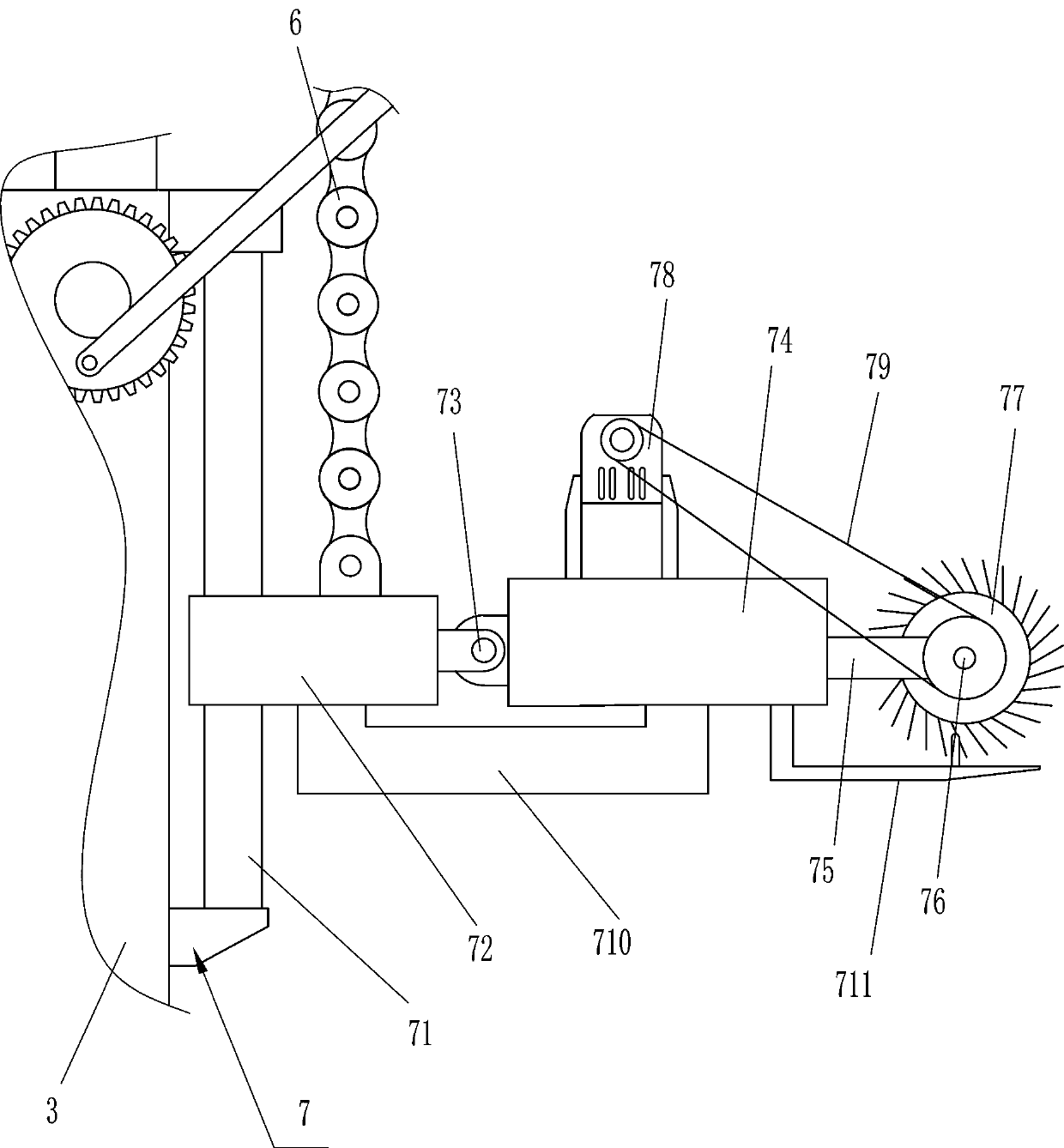 Automatic animal fur carding equipment