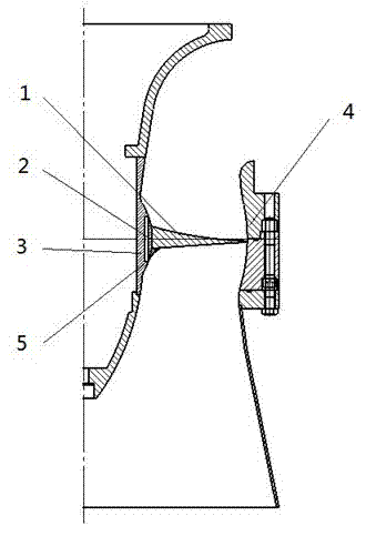 Axial-flow type water turbine inner skirt blade rotary wheel