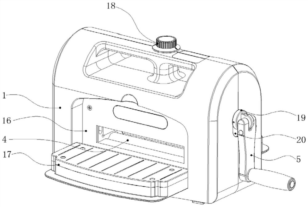 Hand-cranking type multifunctional paper art embossing machine with adjustable roller distance