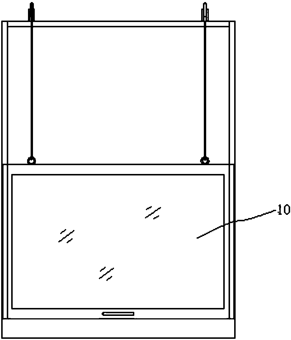 Cabin door used for part washing cabin and part washing cabin