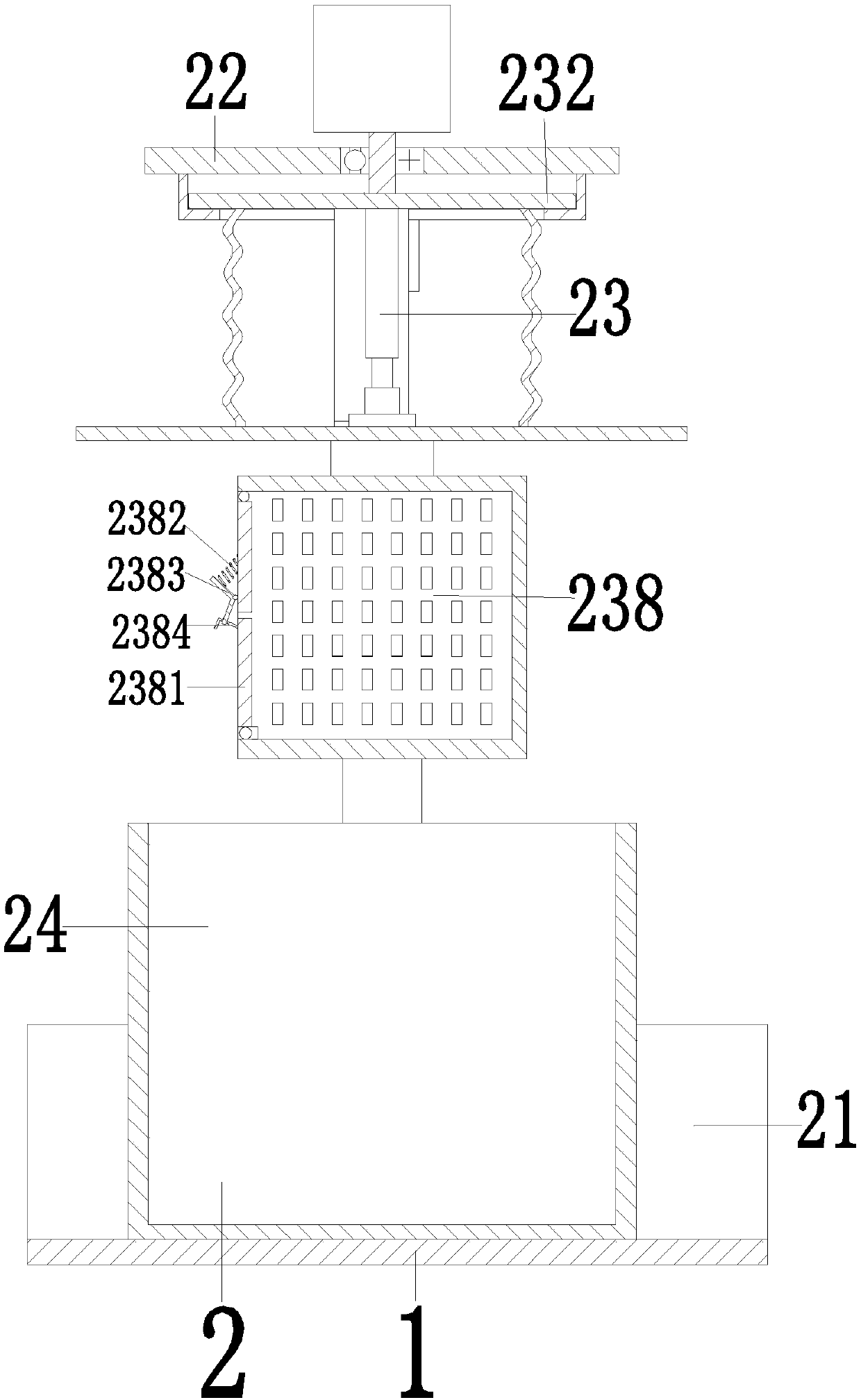 Automatic treatment and recycling machine for waste aluminum profile generated in wrought aluminum alloy processing