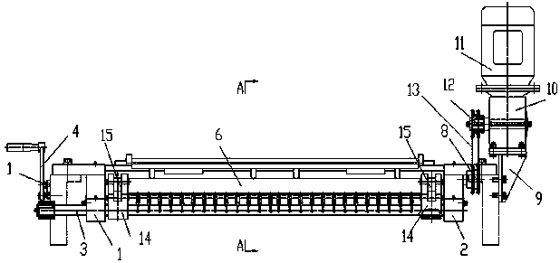 An ink fountain part of a nine-wheel two-color machine