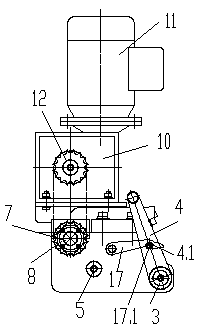 An ink fountain part of a nine-wheel two-color machine