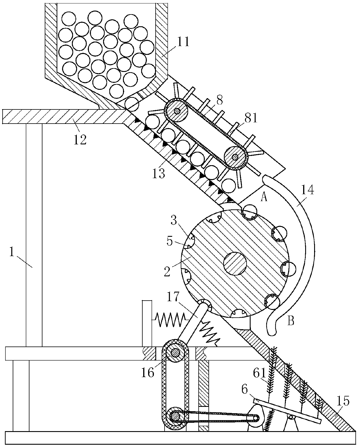 Spring chamfering machine