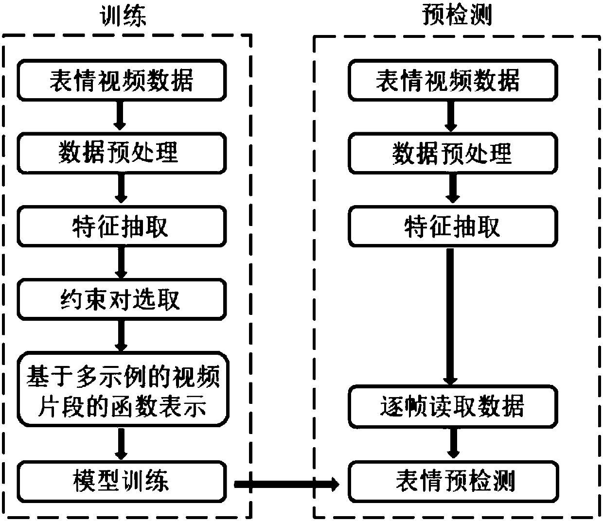 Video facial expression early detection method based on multi-instance learning