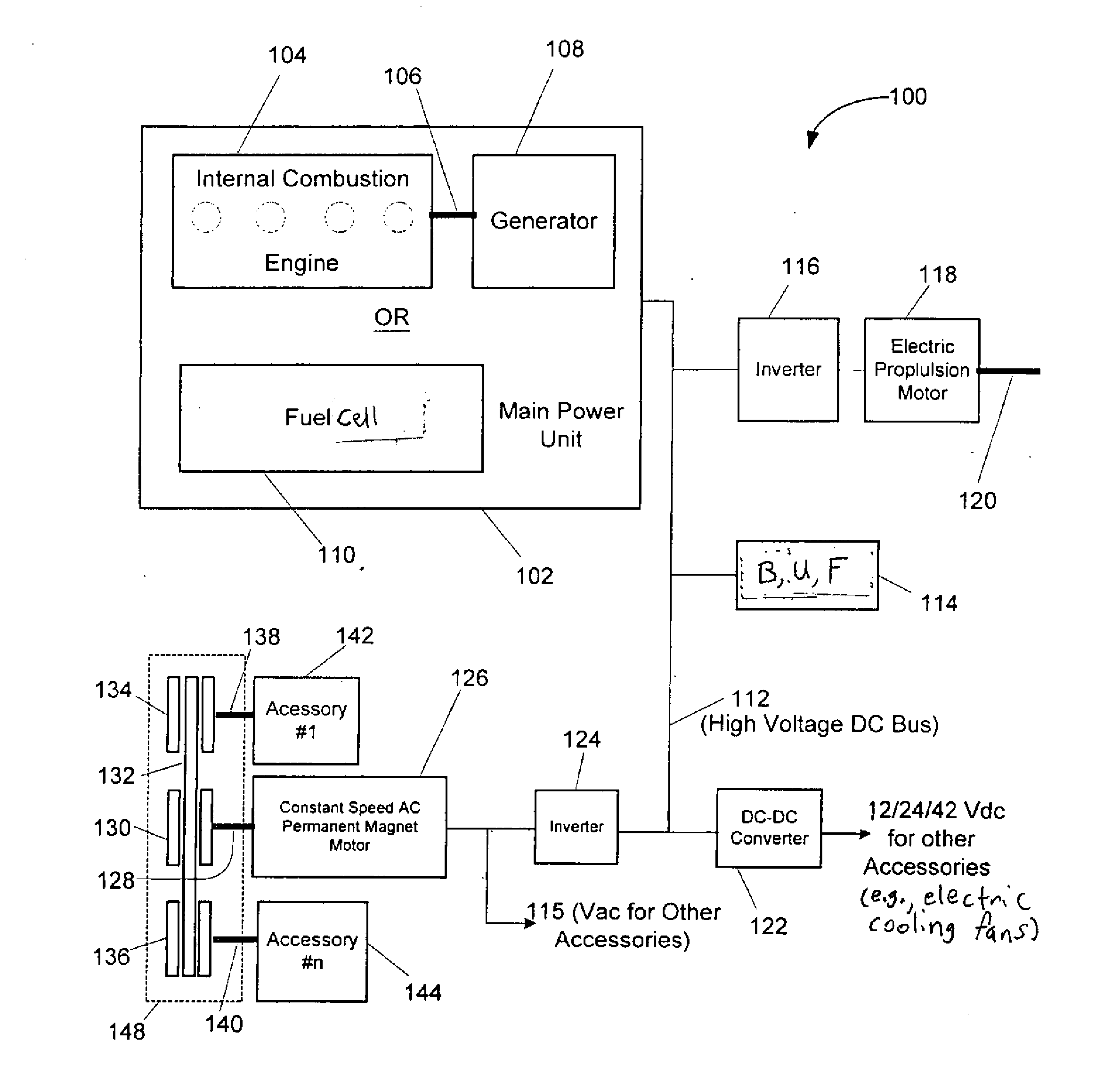 System and Method for Powering Accessories in a Hybrid Vehicle