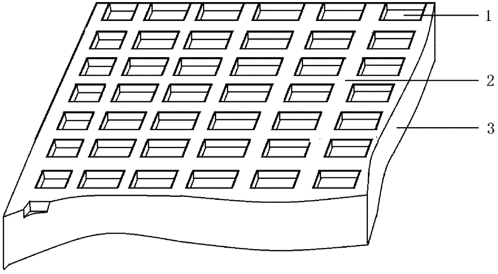 A kind of anti-adhesive paper preparation method with well-tac-toe groove structure