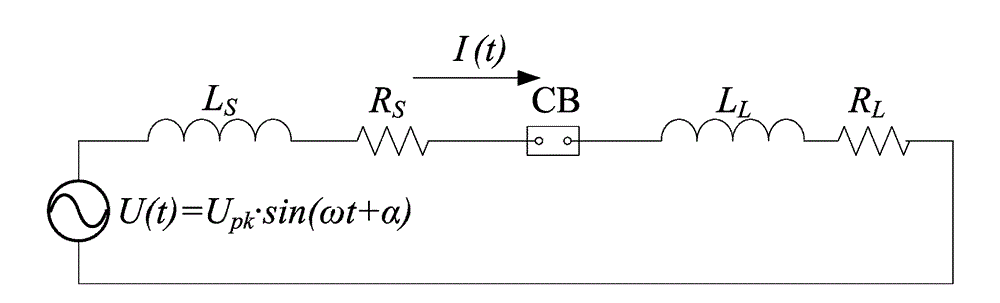 Short-circuit failure current model and current zero prediction algorithm based on same