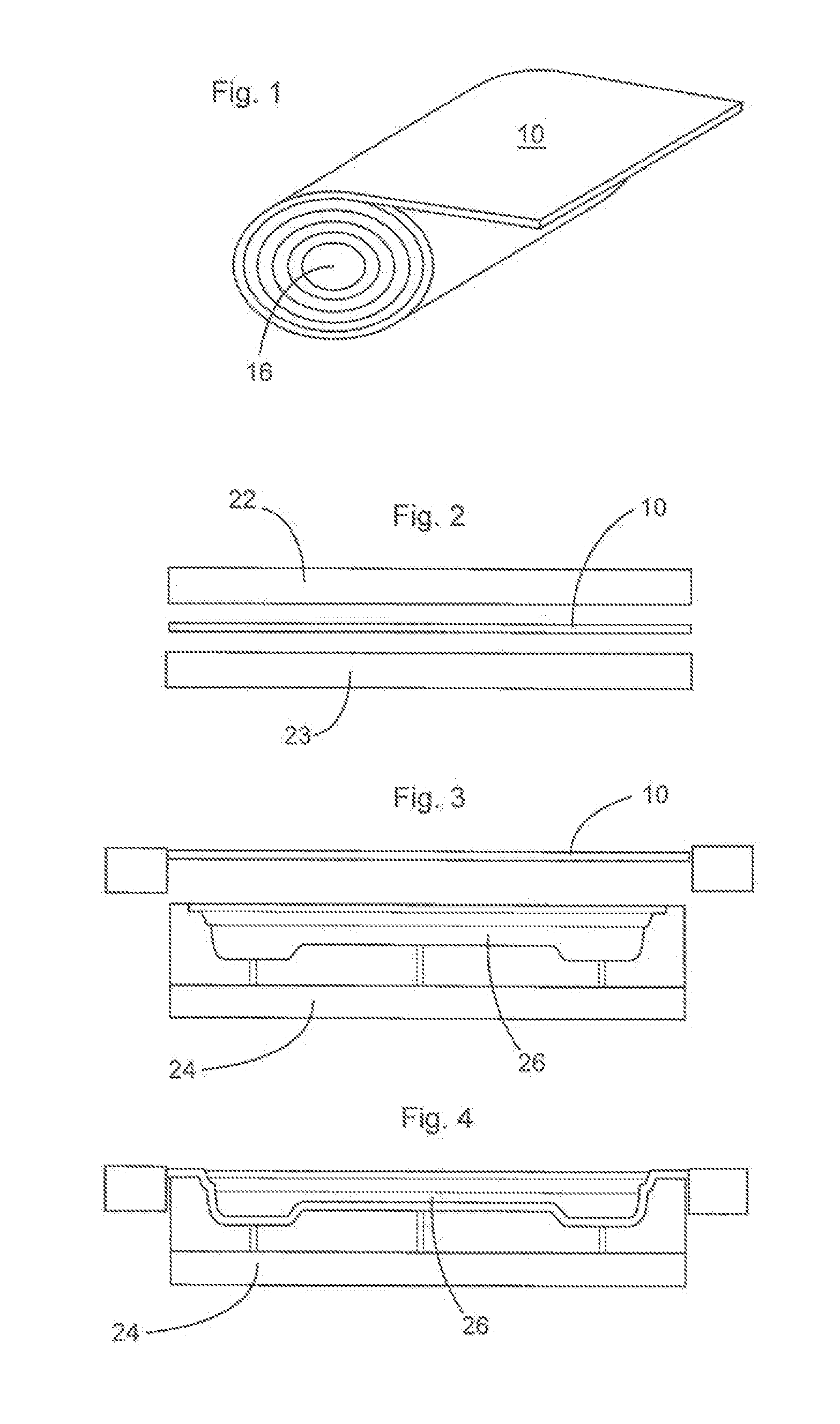 Shaped Articles Having Peelable, Perforated Surfaces and Their Use for Segregating Particulate Materials, Such as in Animal Litter Trays