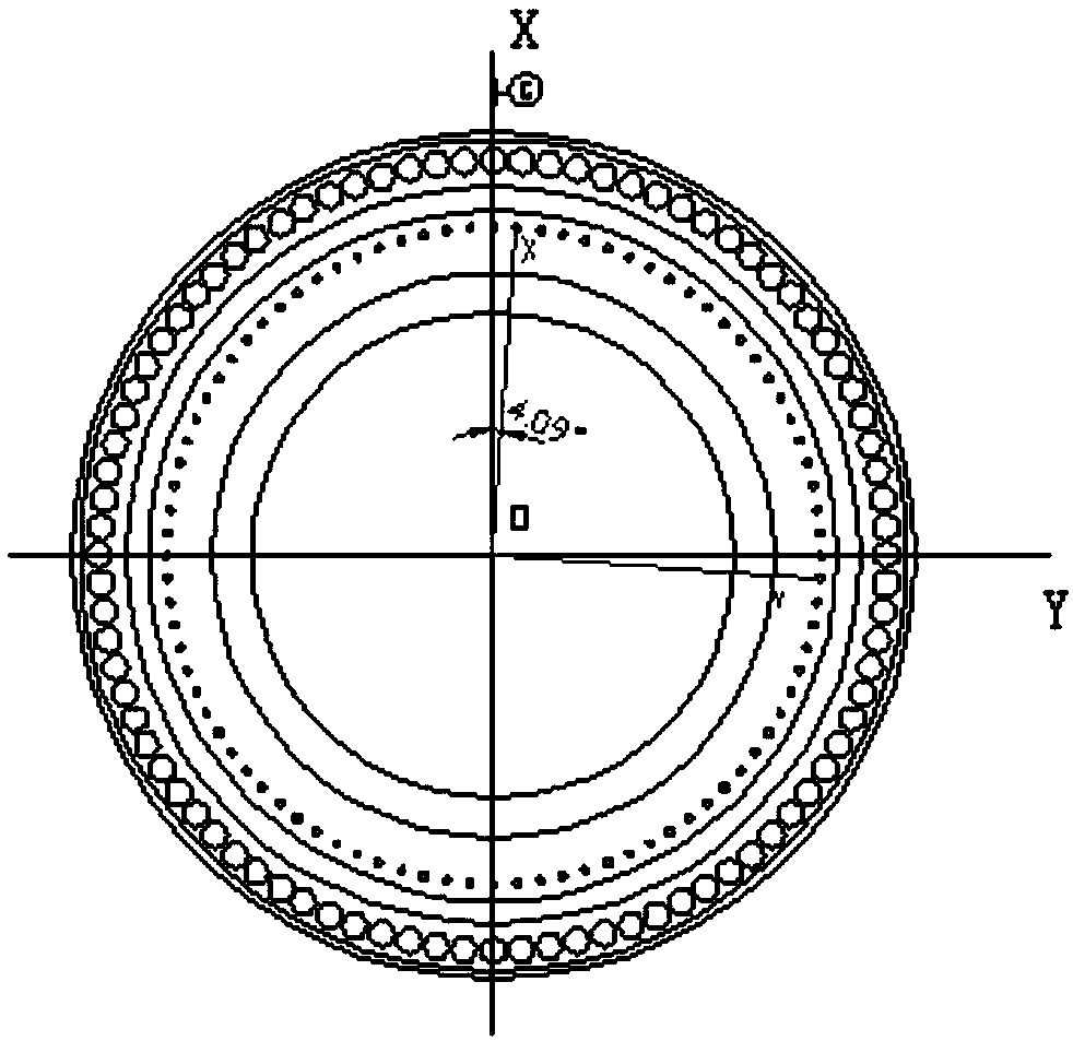 Method for detecting hole location degree by three-coordinate measuring machine