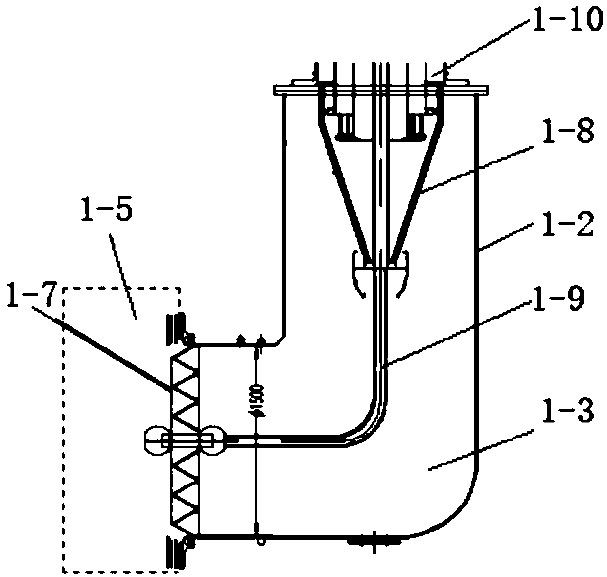 Air-buffer-chamber-included explosion-proof bushing for ultra/high-voltage gas insulated transformer