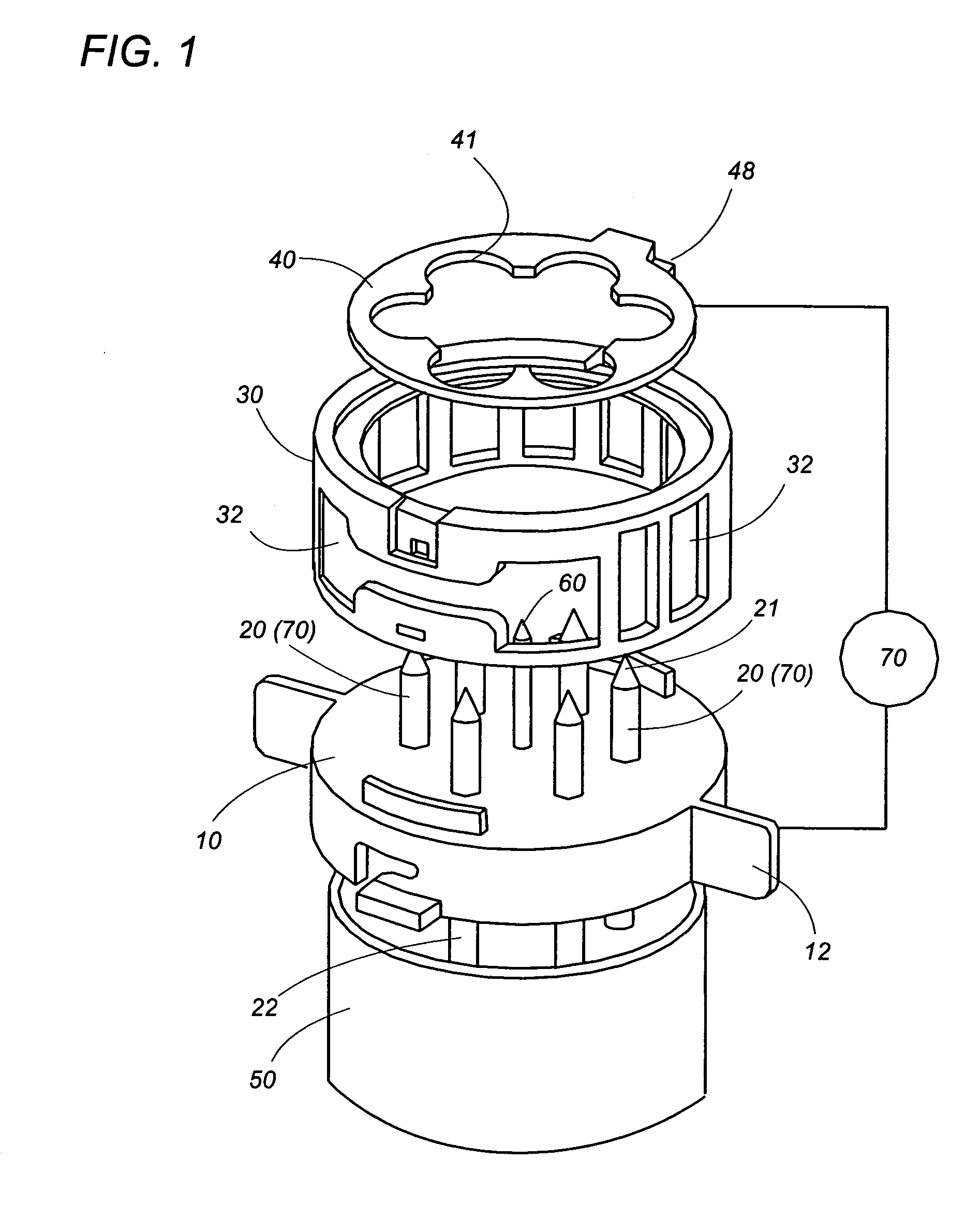 Electrostatically atomizing device