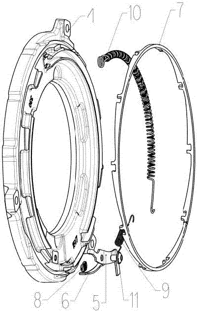 Self-adjusting clutch cover assembly