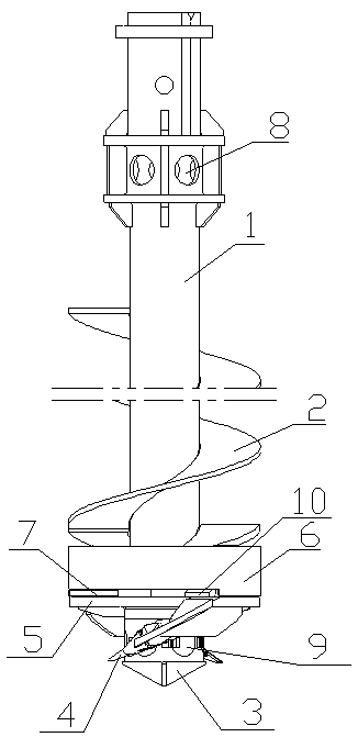 Auger Bit with Openable and Closeable Bottom Guard