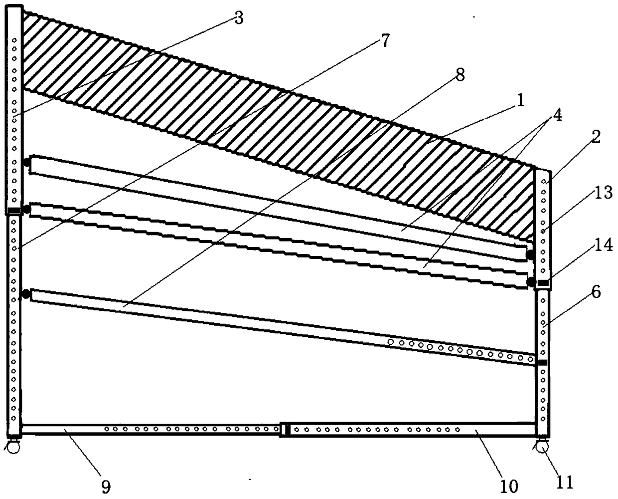 Adjustable concrete pouring chute device