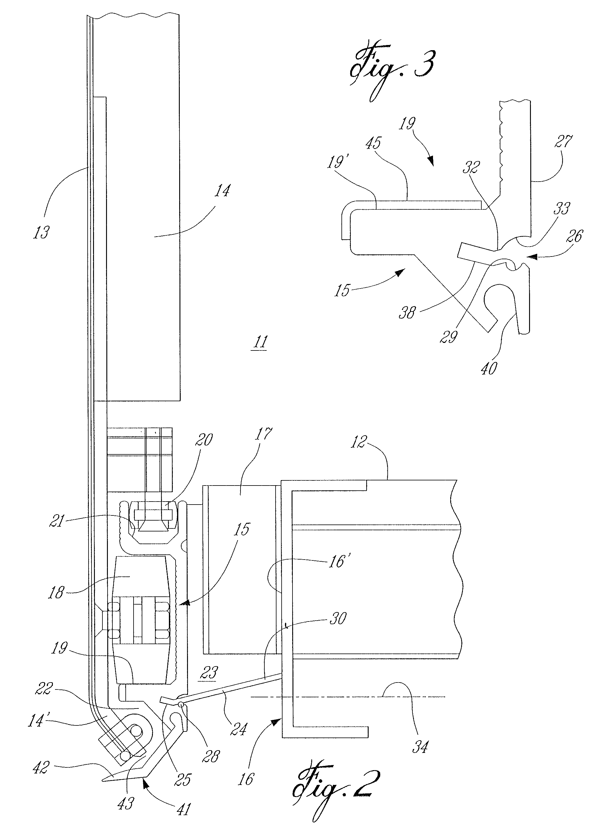 Shield assembly for cargo space of a transport vehicle