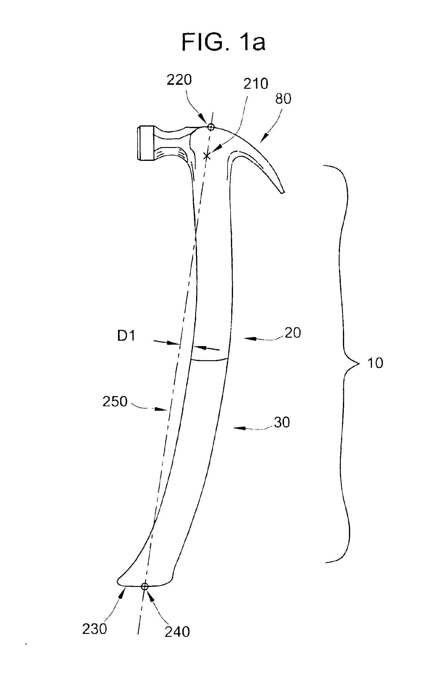 Striking tool with weight forward head