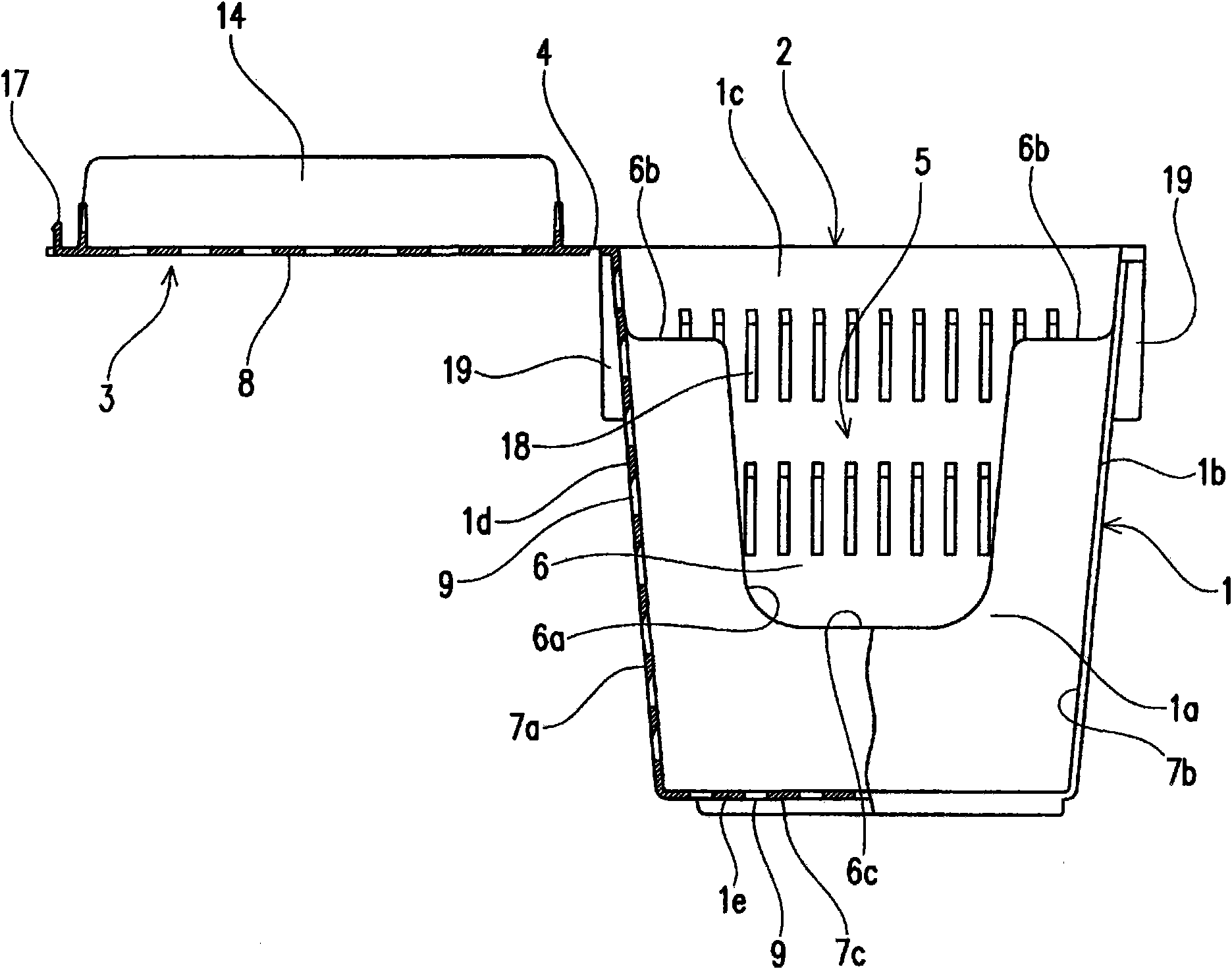 Container unit for greening and greening technique using the container unit