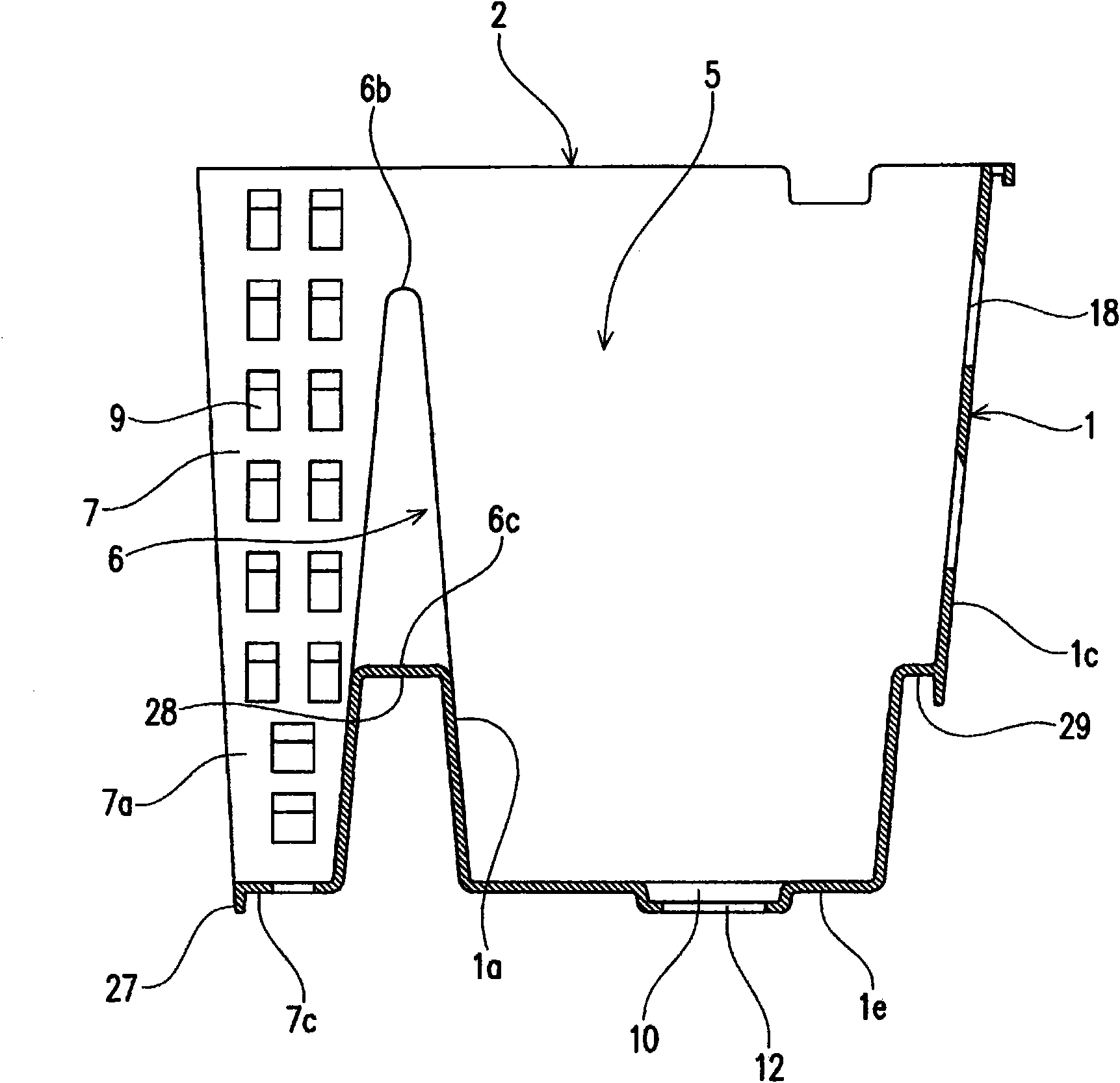 Container unit for greening and greening technique using the container unit