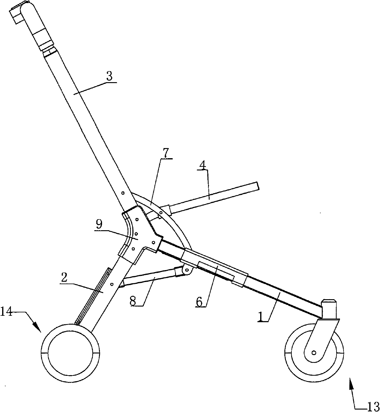 Collapsable baby carriage