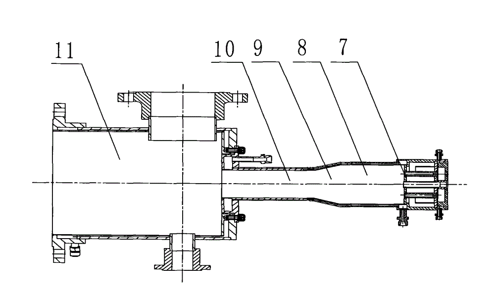 Air flow high-temperature sensor calibration device for gas-liquid spray nozzle