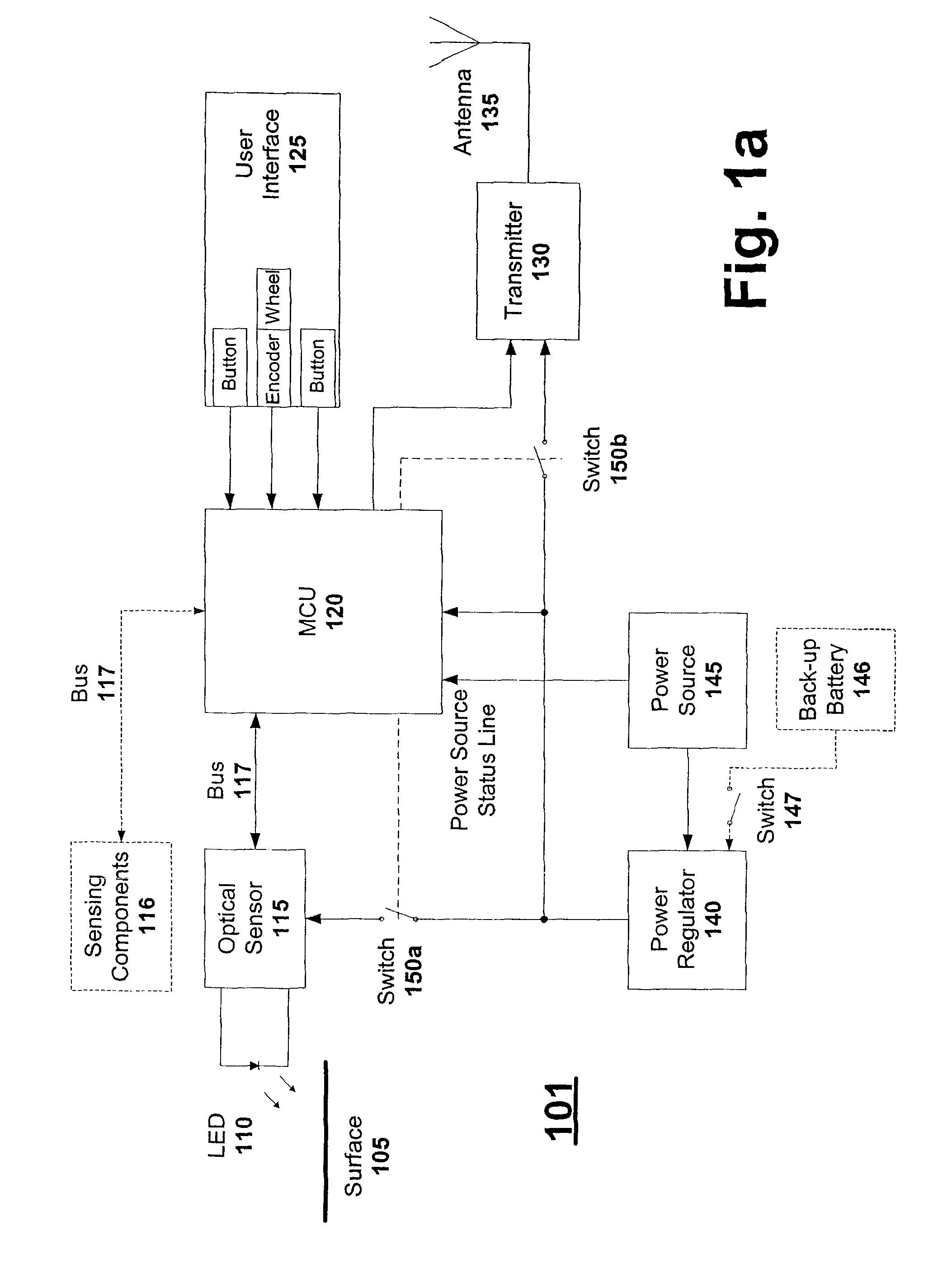 Wireless optical input device