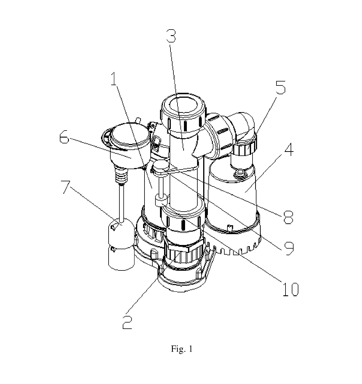 Combined sump pump with a backup pump structure