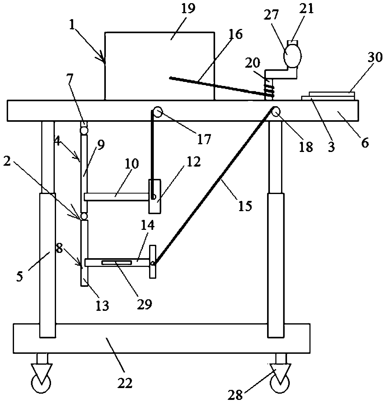 Nursing device for preventing bedridden old people from disability