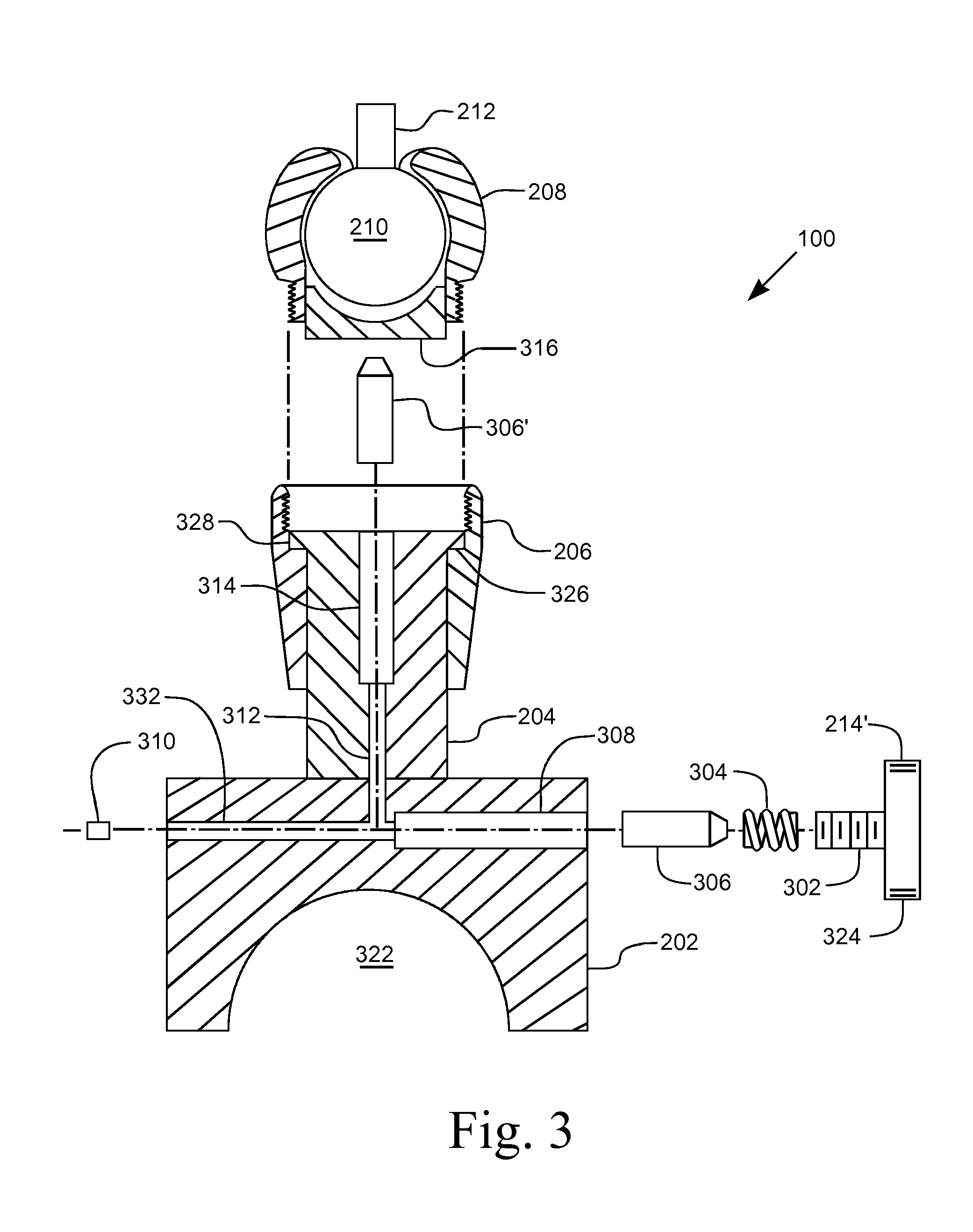 Hydraulically locked boat accessory mounting device