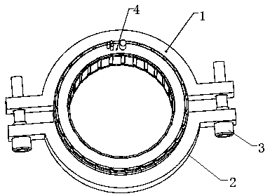 Block stator press-fitting shell device