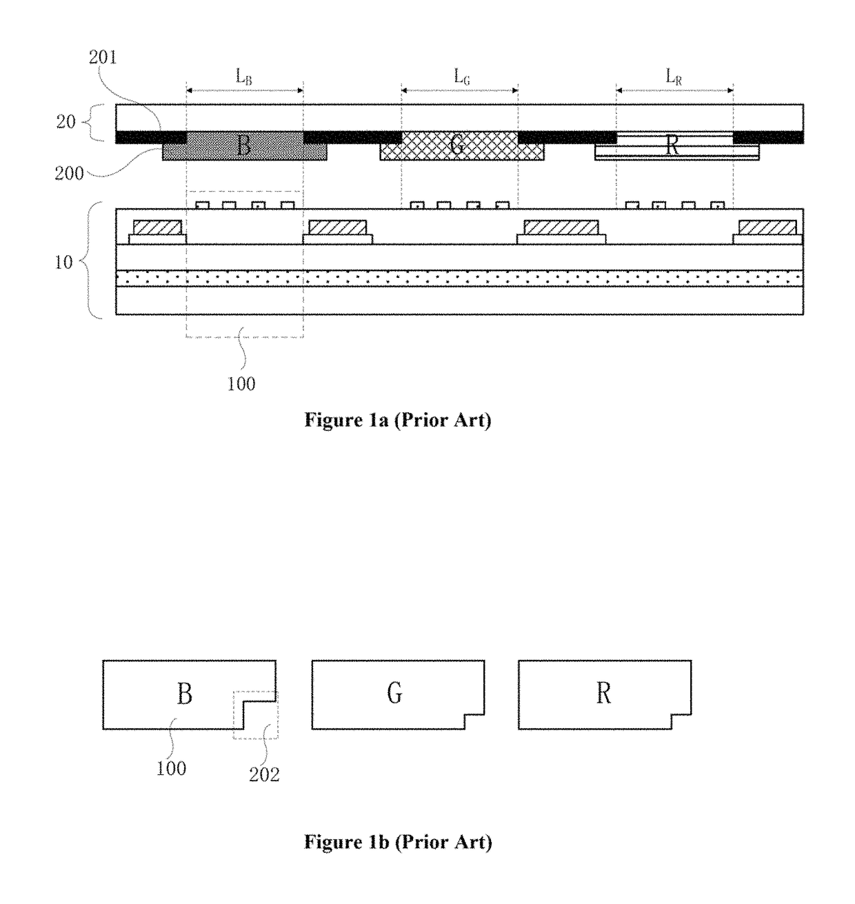 Curved display panel and display device containing the same