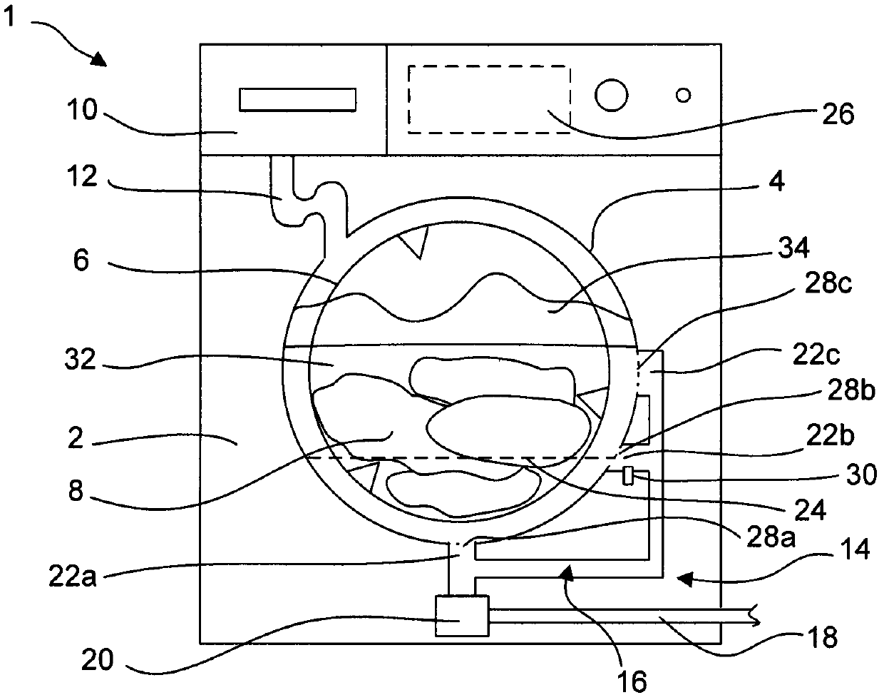 Drainage device of washing machine and washing machine provided with drainage device