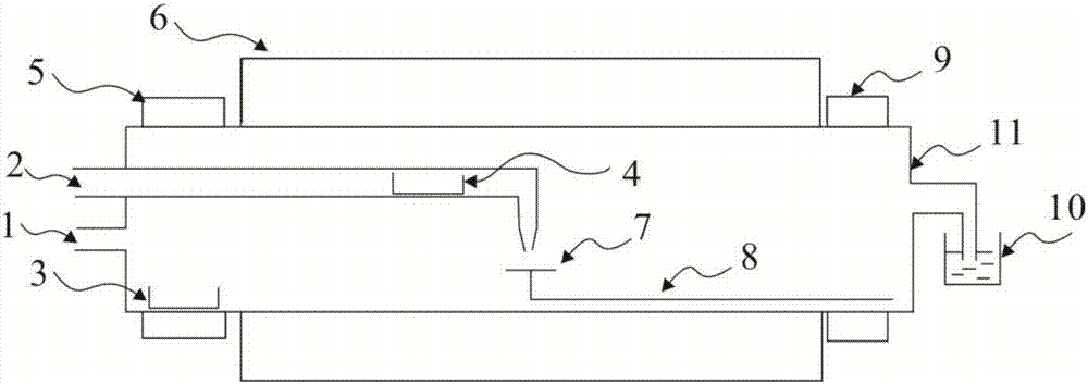 Device and method for preparing two-dimensional transmission metal dichalcogenide (TMDC) atom crystal material under normal pressure