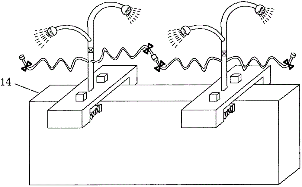 Spray and dust reduction device applicable to building construction site