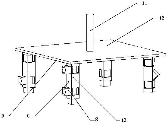 Reflector set clamp for precision detection of numerical control machine tool