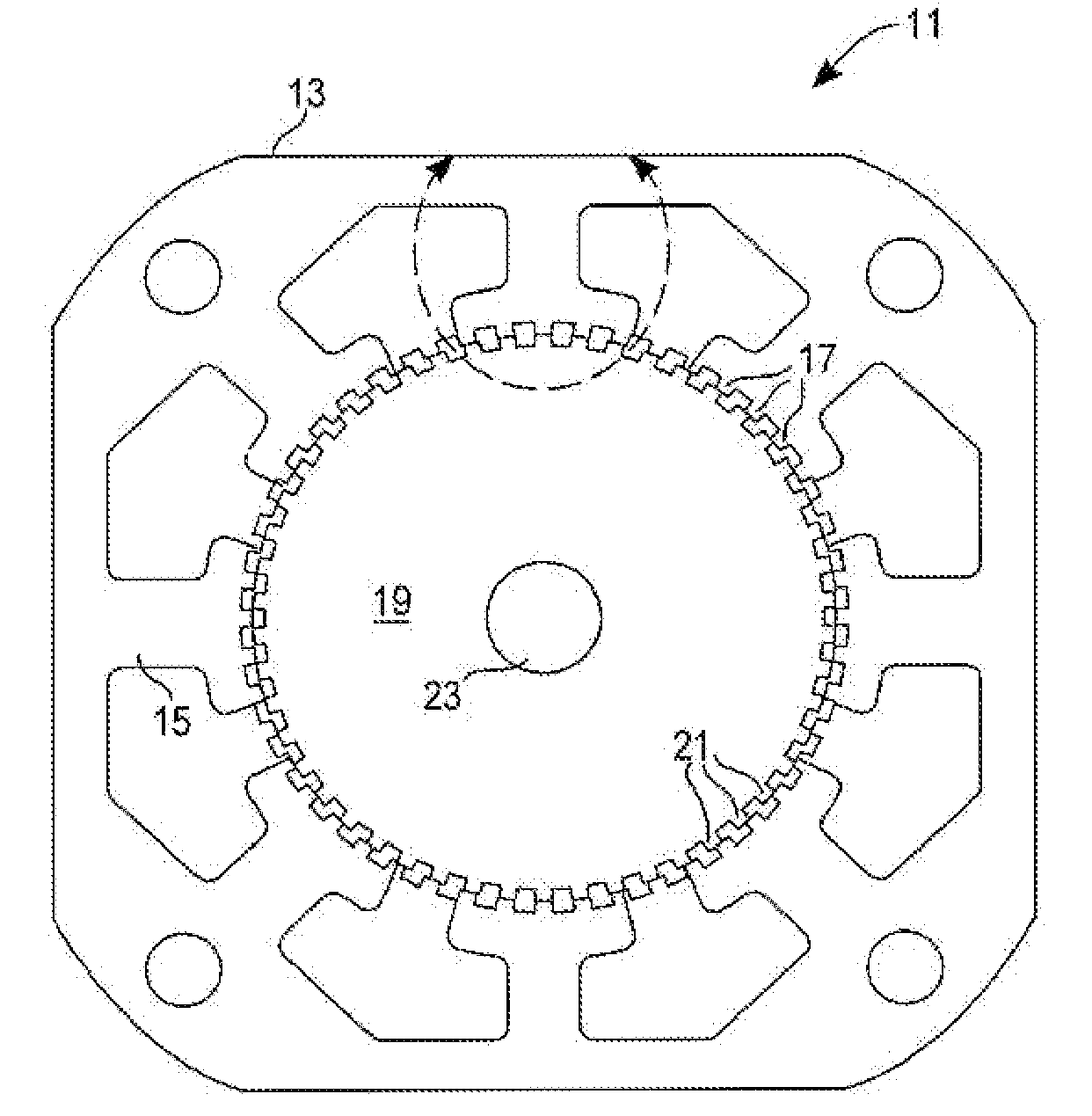 Rotor for hybrid step motor with smooth motion